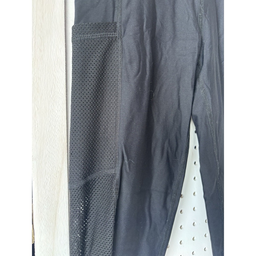 Aerie‎ Leggings Women's Small Black Side Mesh Pocket Athletic Yoga - Picture 2 of 7